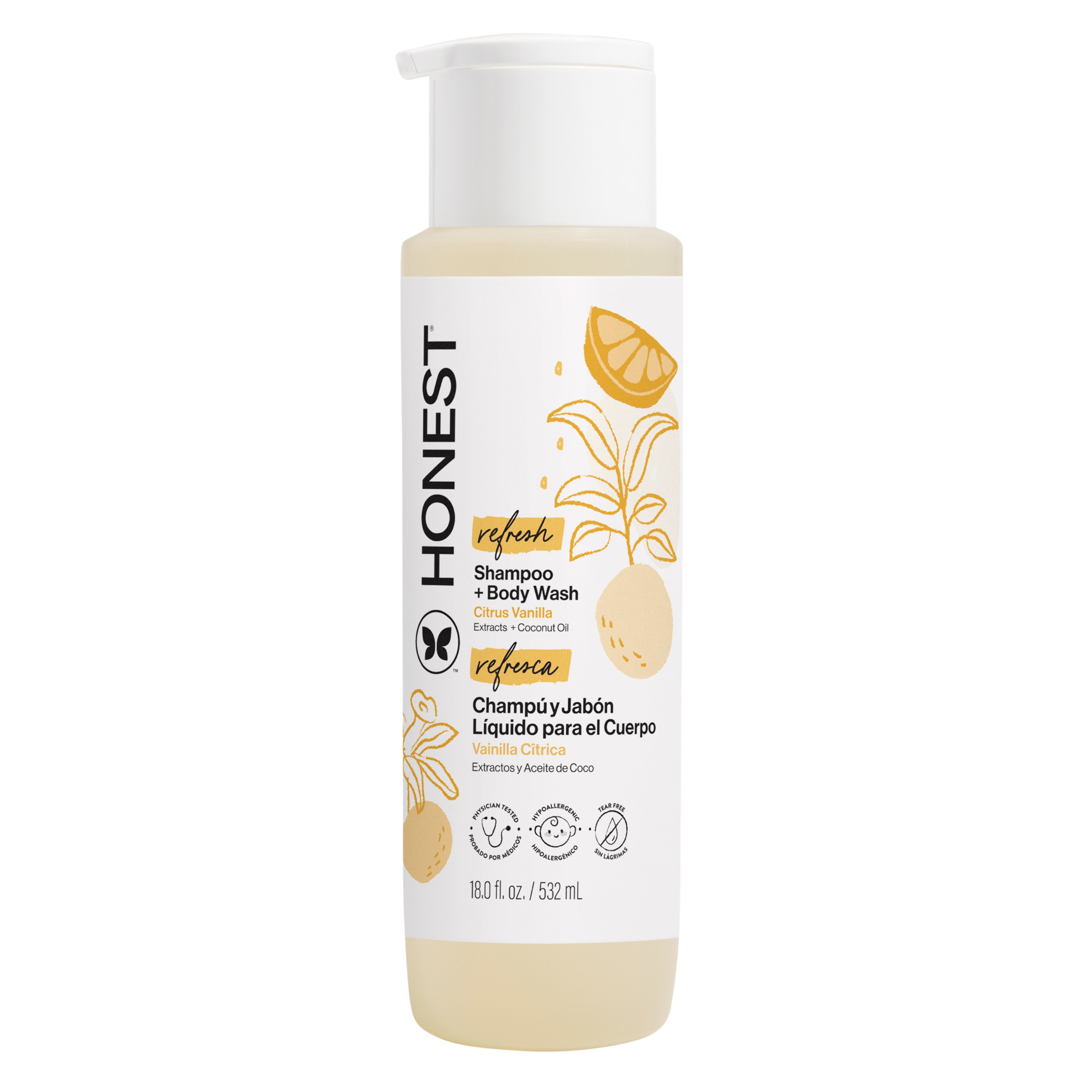 Shampoo + Body Wash, Value Size, Refresh