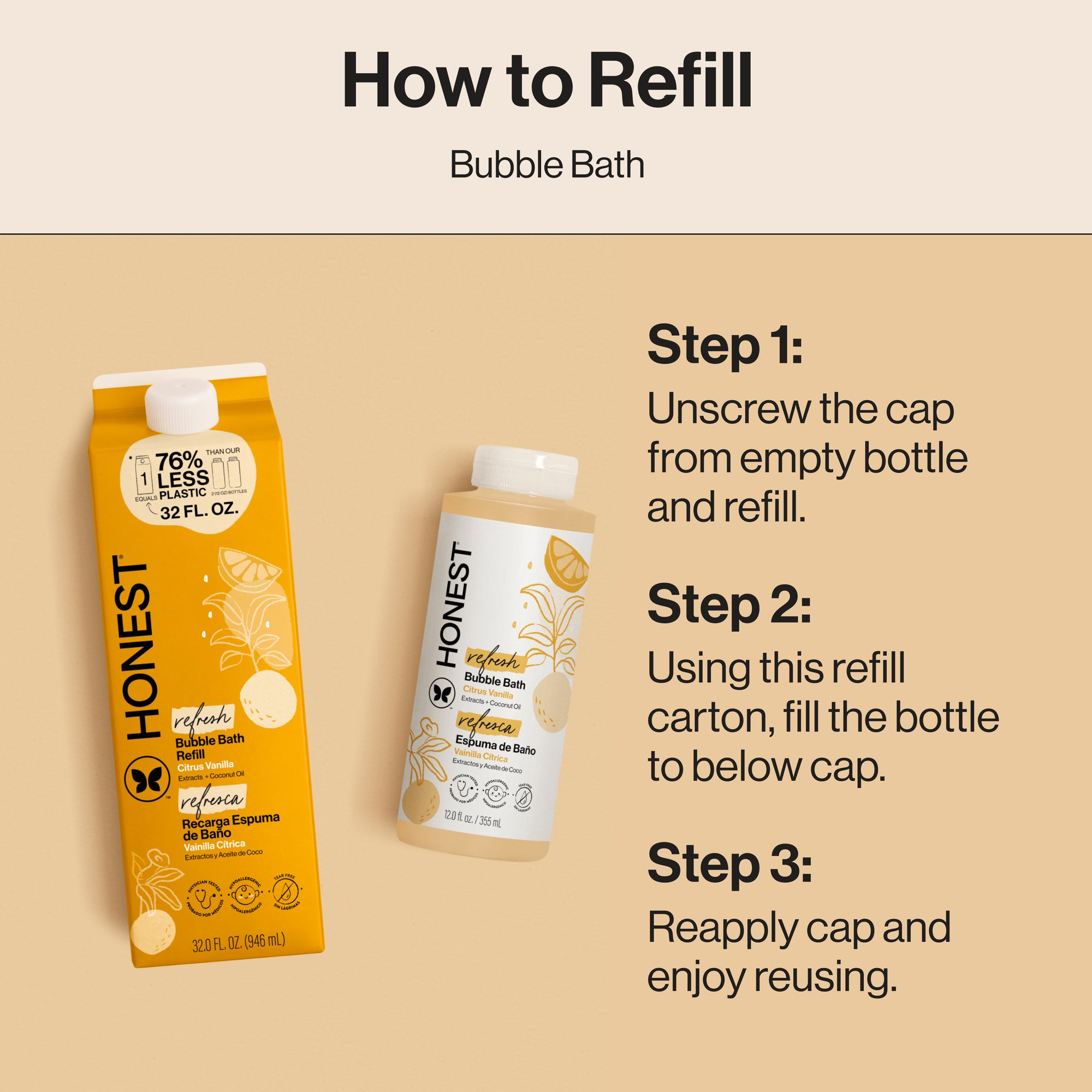 Bubble Bath, Carton Refill, Citrus Vanilla - Image 11