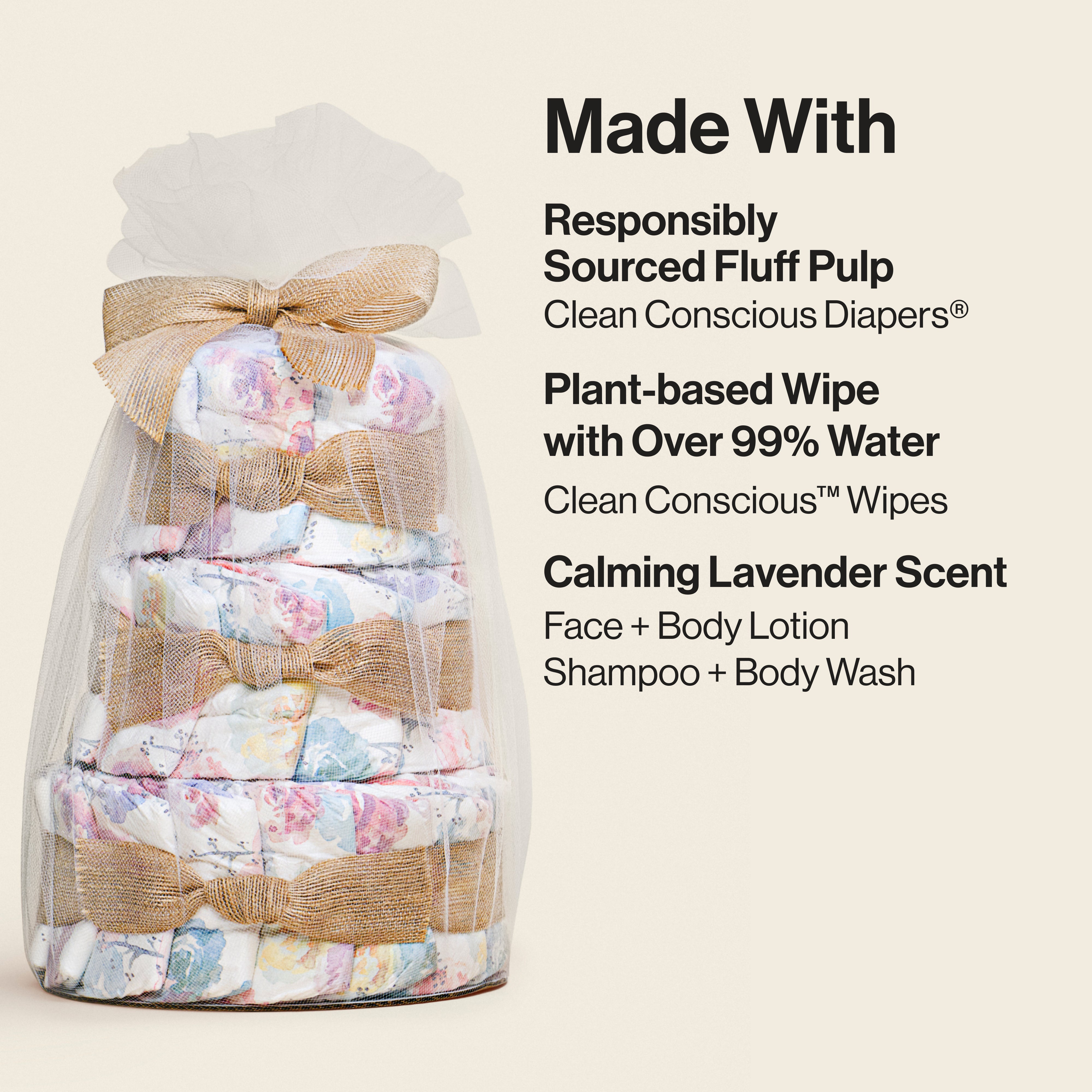 Diaper Cake, Rose Blossoms - Image 3