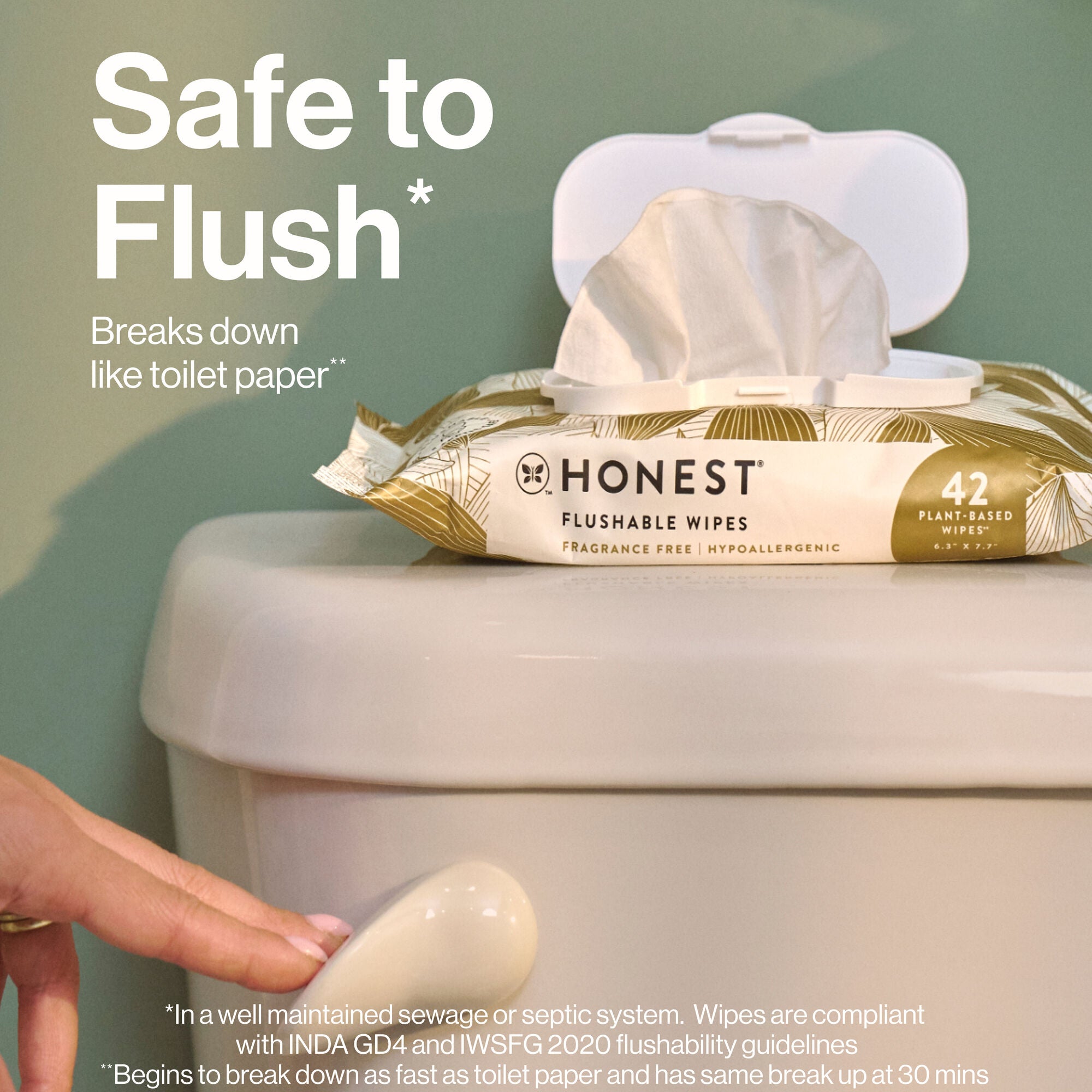 Flushable Wipes, Gilded Wings - Image 3