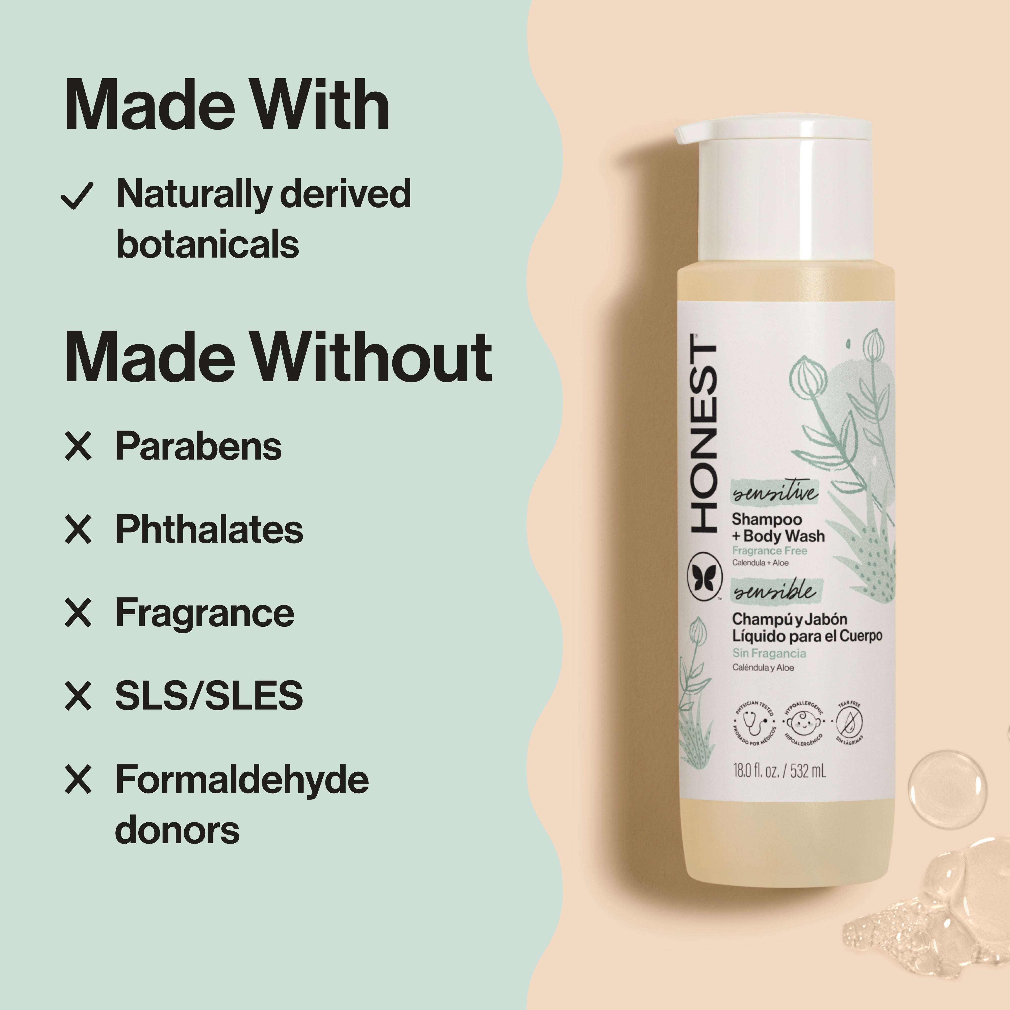 Shampoo + Body Wash, Value Size, Sensitive - Image 3