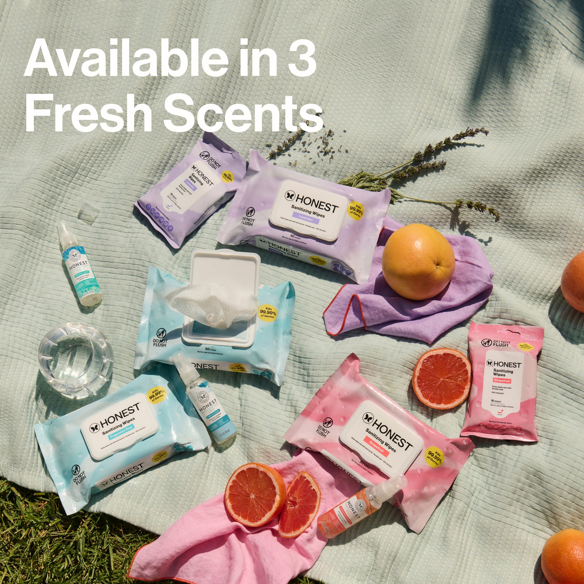 Sanitizing Alcohol Wipes, Grapefruit Grove - Image 10